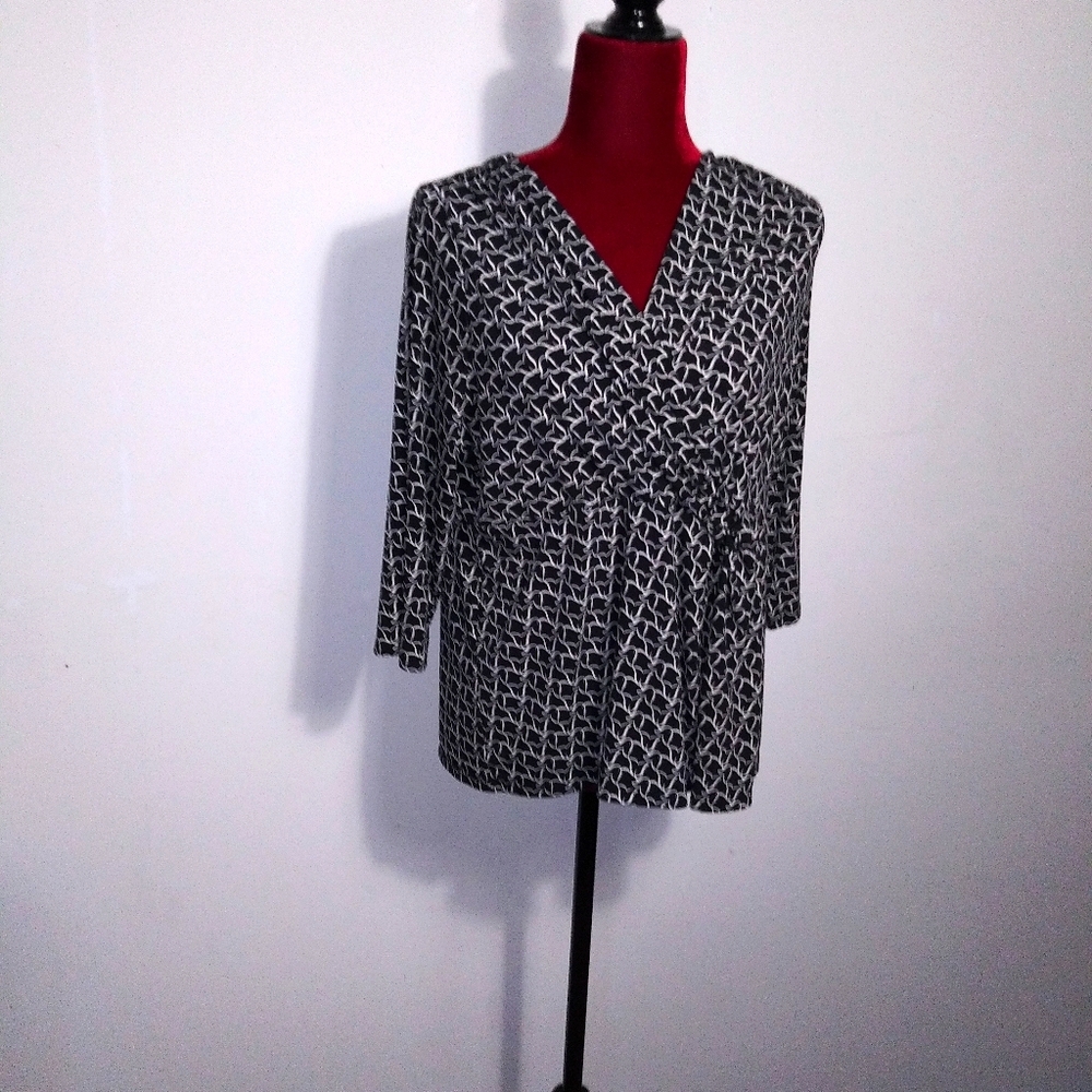 George Knot Wrap Surplice Blouse Sz 20